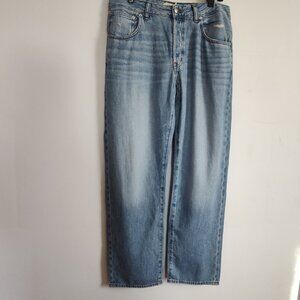Ladies SZ 28 Madewell Blue Curvy Dean Straight-Leg Jean